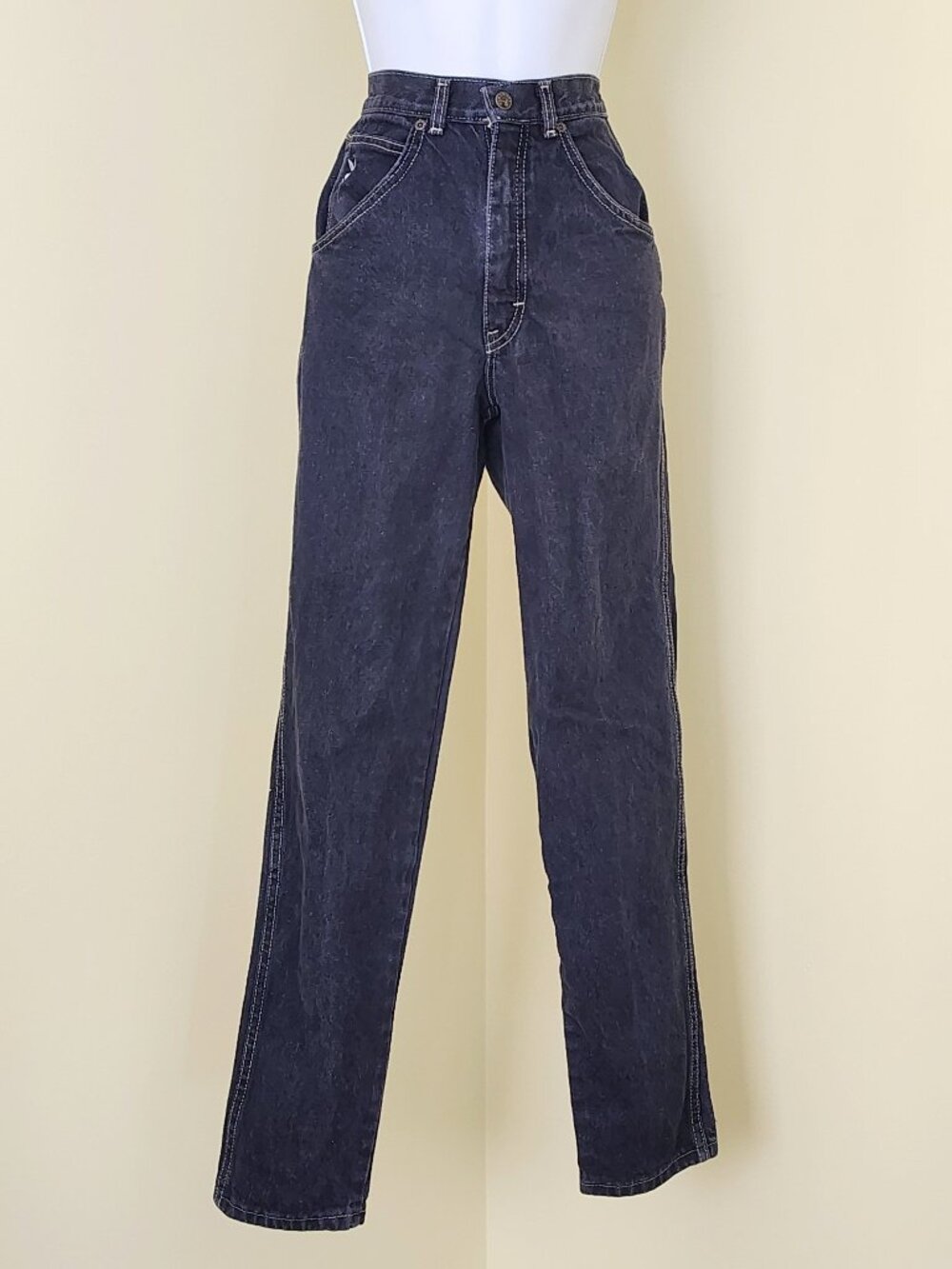 Vintage 90s Grayish Black PLAYBOY PLAYMATE High Waisted Denim Skinny Jeans - 5/6